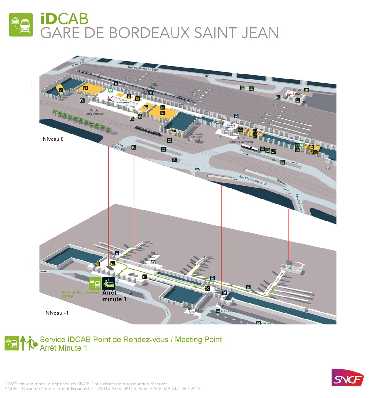 Bordeaux saint-Jean жп гара на картата