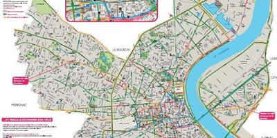 Карта Бордо велосипеди