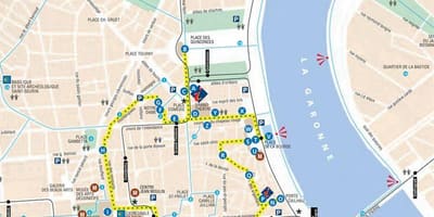 Карта Бордо пешеходна обиколка на