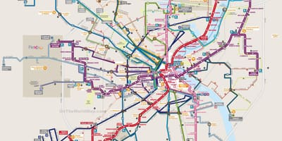 Карта на транзита Бордо