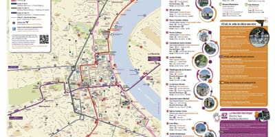 Бордо туристическа карта в формат PDF
